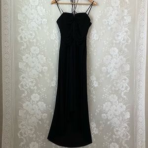Laundry by Shelli Segal Black Halter Maxi Dress 6 NWT